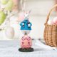 thumbnail image 5 of Conejo Lindo de Pascua Y Decoraciones de Huevos - Figuras de Conejos de Vacaciones de Primavera con Huevos Coloridos, 5 of 6