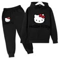 thumbnail image 2 of Conjunto de sudadera y pantalones para niño y niña, primavera y otoño, sudadera holgada, chándal, ropa para niño de 4 a 14 años, 2 of 5