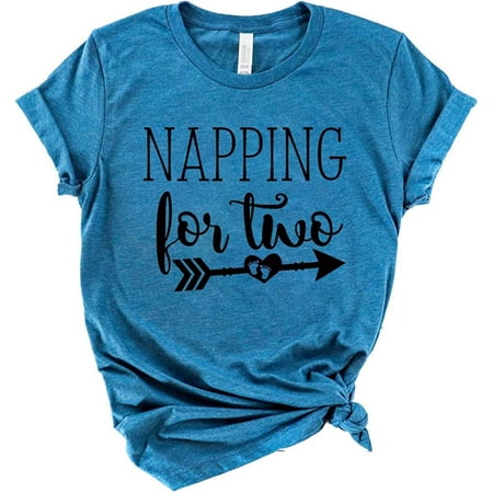 

JaneseAppar Napping for Two T-Shirt Womens Maternity Shirt Pregnancy Tshirt