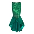 thumbnail image 4 of Femmes Princess Costume de Cosplay Sirène Fête Robes à Paillettes Jupe Queue de Poisson, 4 of 5
