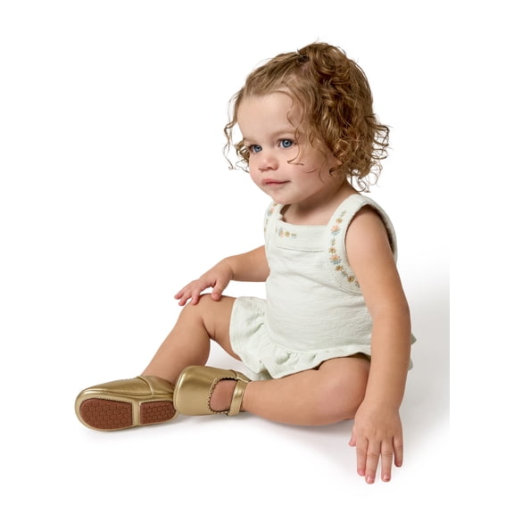 Modern Moments by Gerber Baby Girl Bloomer Outfit Set with Embroidery, 2-Piece, Sizes 0/3 Months - 24 Months