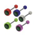 thumbnail image 1 of Pot Leaf Logo Barbell Tongue Rings, 1 of 5