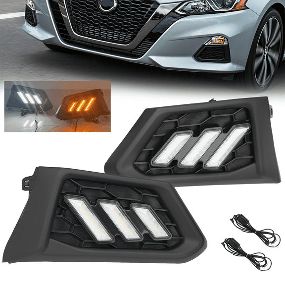 Pair For 2019-2022 Nissan Altima LED Fog Light Turn Signal Lamp DRL Left Right