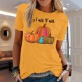 thumbnail image 2 of Tops Para Mujer Blusa Casual Elegante Camisas Cuello Redondo Estampado de Otoño Camiseta de Manga Corta Odeerbi  ODB170419, 2 of 4