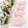 thumbnail image 6 of WarmHaven 50 Pieces Light Pink Paper Plates 7 Inch Pink Scalloped Plates Disposable Dinner Plates for Wedding Baby Shower Birthday Party Dessert Plates, 6 of 7