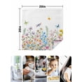 thumbnail image 4 of Wildflowers Cloth Napkins Set of 8 Reusable Dinner Napkins, Farmhouse Country Dragonfly Butterfly Floral Cocktail Napkin Washable Table Napkins for Wedding/Holiday Party/Baby Shower 20"x20", 4 of 7
