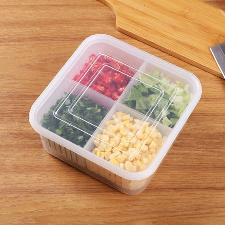  MOJUN Food preservation tray, Stackable and Reusable Food  Storage Trays Save Space and Keep Food Fresh, for meats Vegetable Fruit, 6  Pack: Home & Kitchen