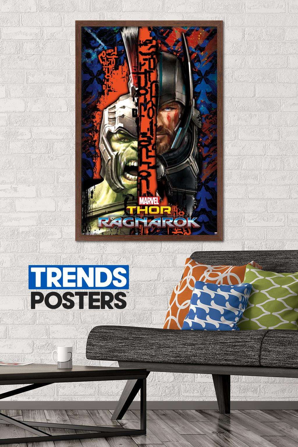 Marvel Cinematic Universe - Thor: Ragnarok - Split Wall Poster, 22.375" x 34", Framed