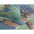 thumbnail image 3 of Ambesonne Cartoon Quilted Coverlet 3 Pcs, Mermaids Swimming, King Size, Teal Pale Blue, 3 of 4