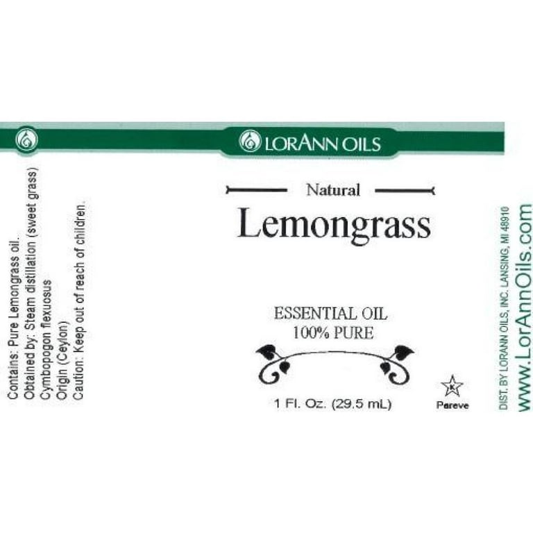 Lemongrass Oil, Lorann Oils, 1oz - Ashery Country Store