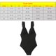 thumbnail image 3 of Traje de baño de una pieza sexy para mujer Traje de baño con volantes y cuello en V con control de barriga Monokini - Negro MFZFUKR BST3005383-4, 3 of 5