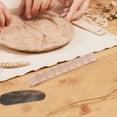 thumbnail image 3 of Rodillo de amasar en relieve versátil para arcilla y repostería Rodillo de mano para arcilla, cerámica y galletas Rodillo de arcilla Rodillo de arcilla de madera Rodillo de amasar en relieve, 3 of 8