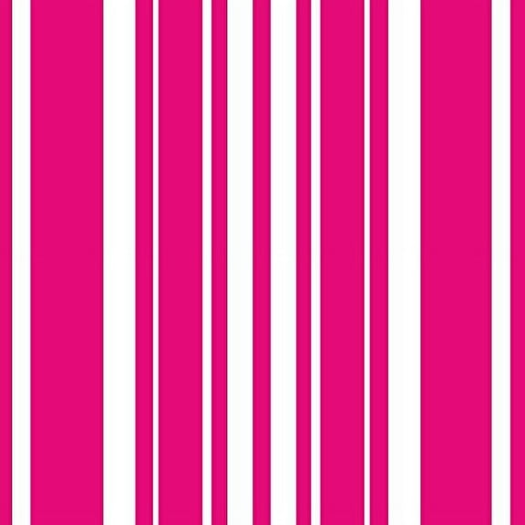 Creative Converting Coordinates Collection 16 Count Beverage Napkins, Hot Magenta Stripe