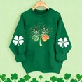 thumbnail image 2 of St Patricks Day Outfits for Women Four Leaf Clover Shirt Long Sleeve Casual Pullover Cute Crewneck Graphic Sweatshirt Irish Green Womens Tops, 2 of 5