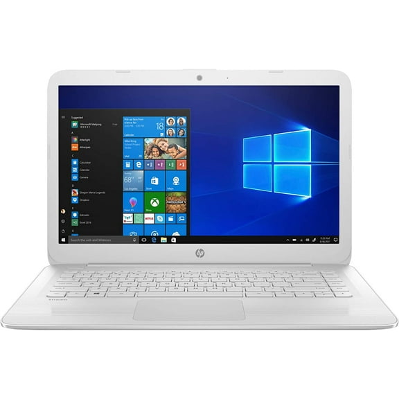 HP Stream 14-cb130ca 14'' Laptop, Intel Celeron N4000, 4GB RAM, 64GB eMMC, Windows 10, Diamond White (Non-Retail Packaging)