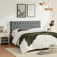 thumbnail image 6 of Weture Upholstered Polyester Queen Headboard, Adjustable Height, Gray, 6 of 7
