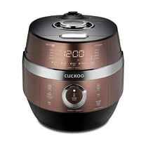 CUCKOO CRP-JHR0609F 6-Cup (Uncooked) / 12-Cup (Cooked) Induction Heating Pressure Rice Cooker with Nonstick Inner Pot, 16 Menu Options, Fuzzy Logic Tech, 3 Voice Guide, Auto Clean (Copper/Black)