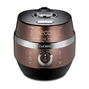 CUCKOO CRP-JHR0609F 6-Cup (Uncooked) / 12-Cup (Cooked) Induction Heating Pressure Rice Cooker with Nonstick Inner Pot, 16 Menu Options, Fuzzy Logic Tech, 3 Voice Guide, Auto Clean (Copper/Black)