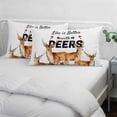 thumbnail image 4 of Deer Throw Pillow Covers, Wildlife Animals Farmhouse Country Elk Soft Breathable Pillow Cases with Invisible Zipper for Sleeping, King Size Pillowcases for Couch Bed Sofa Chair 20x36 Inches, 4 of 9