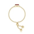 thumbnail image 3 of ANGARA Natural Heart-Shaped Ruby Bolo Ring with Diamond Halo in 14K Yellow Gold for Women (Size-4mm) | July Birthstone Jewelry for Her, 3 of 9