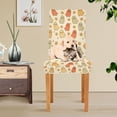 thumbnail image 4 of Yayeee 2 Pack Dining Chair Covers Stretch Parson Chairs Slipcovers Seat Protector, Cute Cartoon Ghost Pattern, 4 of 6