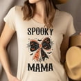 thumbnail image 2 of Spooky Mama Shirt – Halloween Bow Graphic Tee for Women, White, Size M, 2 of 6