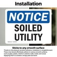 thumbnail image 3 of (2 Pack) Soiled Utility OSHA Notice Sign 14 Inch X 10 Inch Vinyl Label Decal Sticker Weather Resistant, UV Protected for Workplace, Business, and Construction Site, Made in the USA, 3 of 7