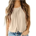 thumbnail image 2 of Giftesty Tank Tops for Women Summer Casual Solid Color ROund Neck Sleeveness Tops Loose Thank Blouses, 2 of 5