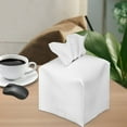 thumbnail image 3 of SEANATIVE PU Leather Square Tissue Box Cover Waterproof Tissue Box Holder for Office/Kitchen/Home Green Leaves Tissue Box,Festival Gift, 3 of 5