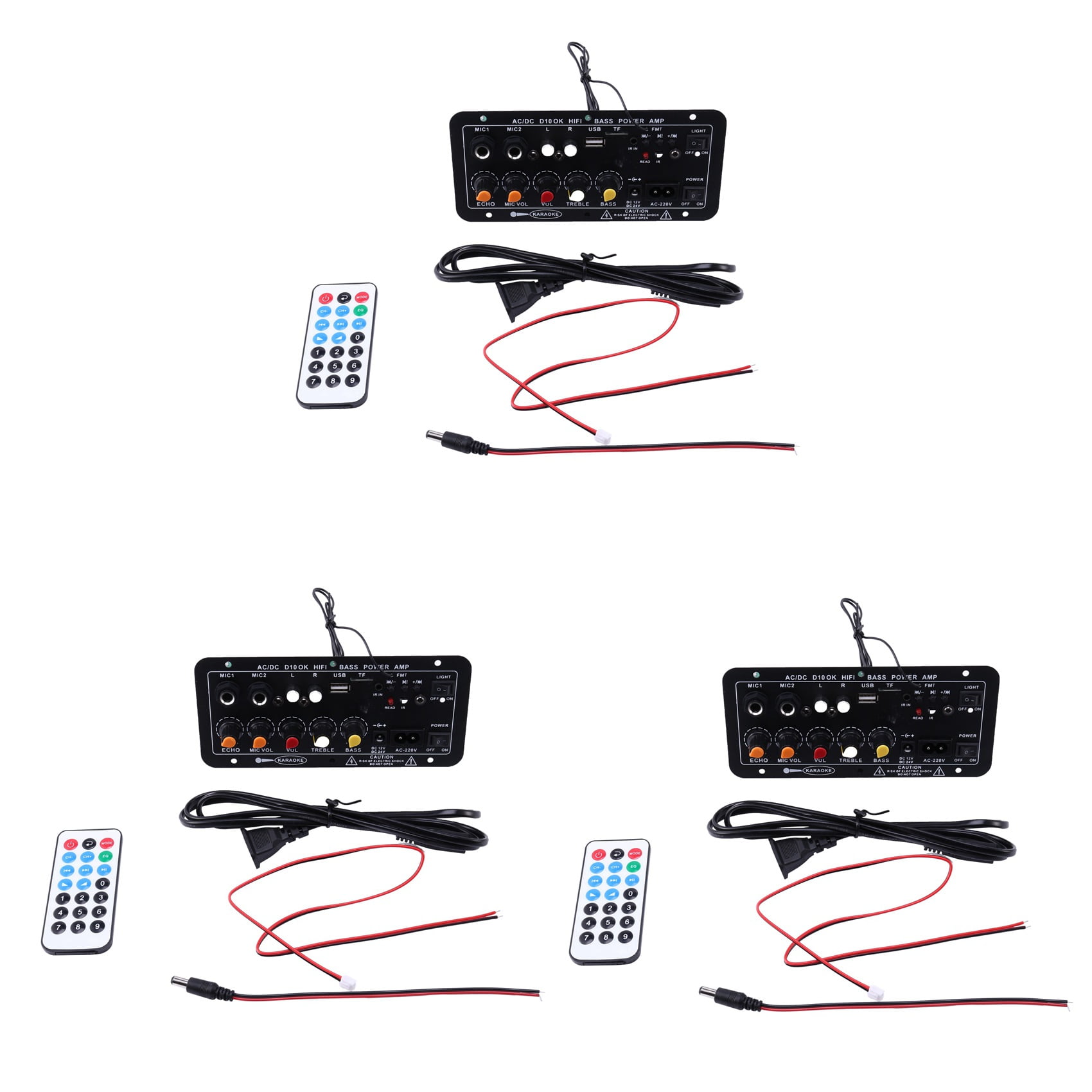 Digital Bluetooth Stereo Amplifier Board for 812Inch Speaker US Plug