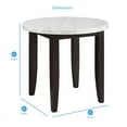 thumbnail image 4 of Steve Silver Francis White Marble 3-Piece Pub Dining Set, 4 of 4