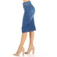 thumbnail image 2 of Fashion2Love Women's Juniors/Plus Size Elastic Waist Pull-On Stretch Denim Skirt, 2 of 6