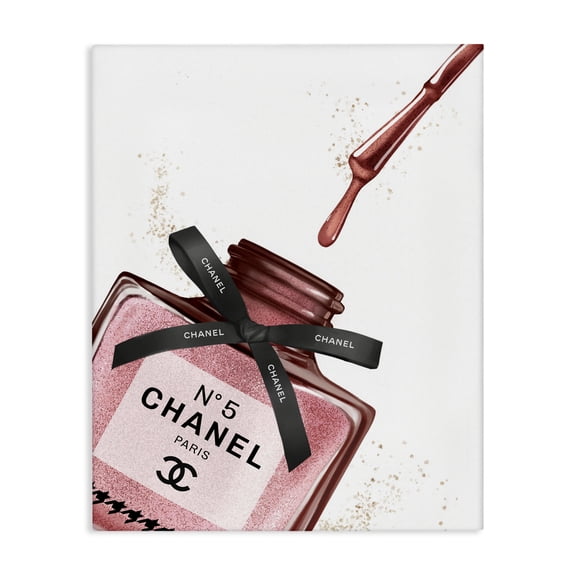 Stupell Industries Contemporary Makeup Nail Polish Brush Drip Canvas Art, 16 x 20, by Ziwei Li