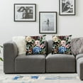 thumbnail image 3 of Awypu Throw Pillow Covers Water Color with Flowers Rose Iris and Hibiscus Accent Art Artwork Beautiful Beauty Bloom Blossom for Couch Living Room Set of 2 White, 3 of 6