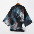thumbnail image 5 of Fashion Men'S Kimono Cardigan Oversize Shirts Popular Pattern Printed Shirt Taoist Gown Top, 5 of 9