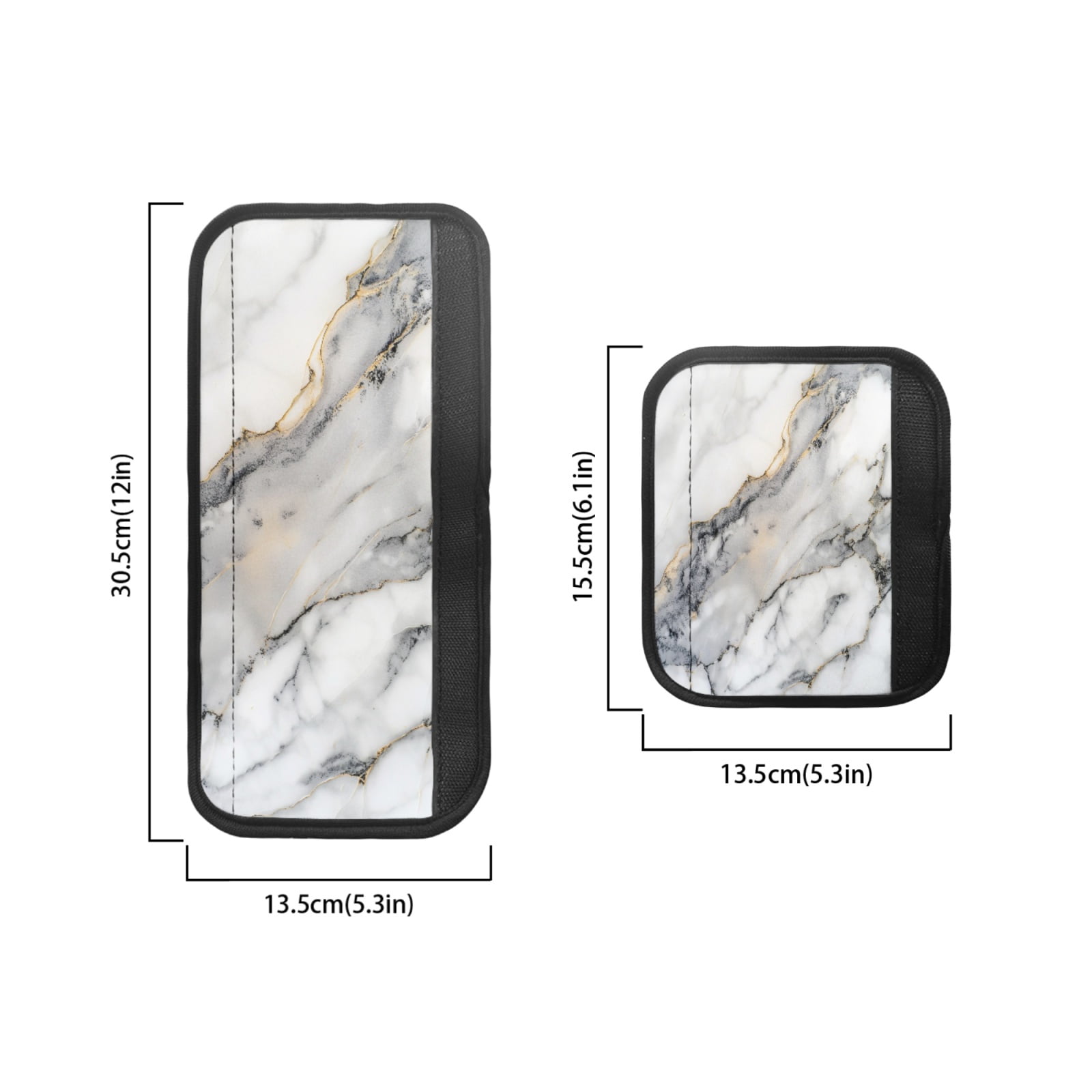 SEANATIVE Fridge Door Handle Covers Set of 6 Washable Kitchen Appliance Handle Protectors for Fridge Microwave Stove Dishwasher Refrigerator Accessories, Marble White Gray