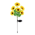thumbnail image 6 of 27.56 inch Six Head Solar Sunflower Lamp, LED Waterproof Garden Stake Light, Elegant Outdoor Yard Ornament, Artistic Landscape Lighting for Patio and Garden Scenery, 6 of 6