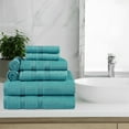 thumbnail image 2 of BNM Smart Dry Cotton Bath, Hand, Face Towel Set, Turquoise, 2 of 5