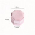 thumbnail image 2 of Octagon Velvet 3 Slots Ring Box, Engagement Wedding Keepsake Jewelry Box, for Proposal and Ceremony Display, Pink, 2 of 2