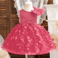 thumbnail image 3 of LYHaoo Child Girls Tulle Pageant Dress Party Bow Knot Sleeveless Gown Dresses,Princess Dresses for Girls Sizes 1-2 Years Red, 3 of 6