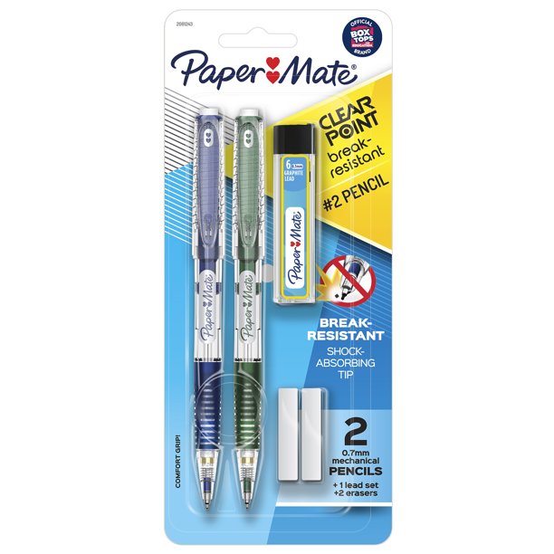 Paper Mate Clearpoint Mechanical Pencils Hb 2 Lead 0 7mm With Lead Refill Set And 2 Erasers Walmart Com Paper Mate Clearpoint Mechanical Pencils Hb 2 Lead 0 7mm With Lead Refill Set And 2 Erasers Walmart Com