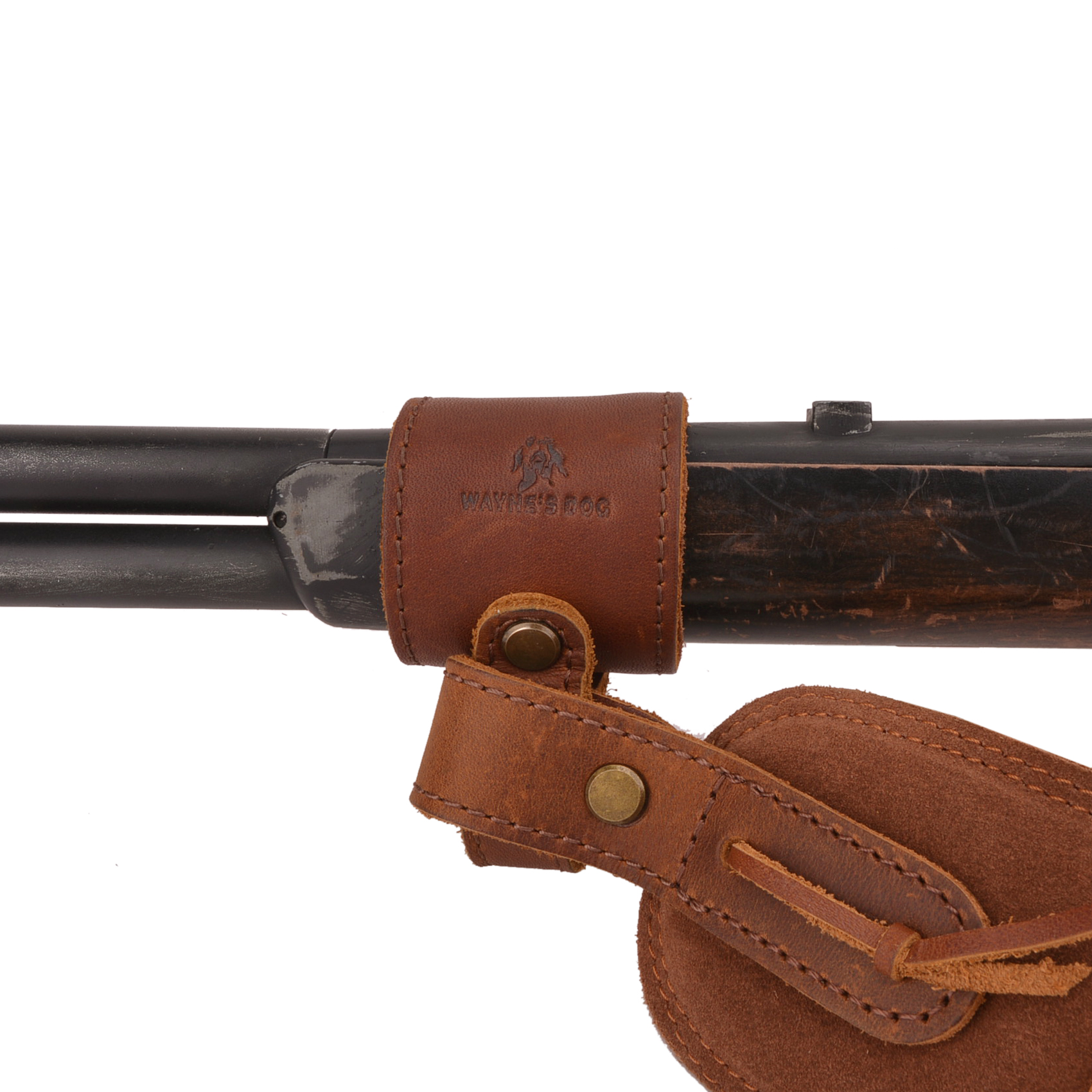 Leather Gun Sling Barrel Mount Gun Holster for Not Drilling Wood of Your Gun