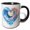 Black/White, variant on 3drose, Pretty Ocean Sunset Heart Illustration, 11oz Mug