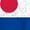 ROYAL BLUE, variant on - Japan Flag Short Sleeve Graphic T-Shirt