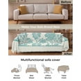 thumbnail image 3 of Green Ethnic Floral Sofa Couch Covers for 3 Cushion Couch,Washable L Shape Sectional Sofa Covers for Loverseat/Pet/Kid,Boho Tribal Traditional Mexican Slipcover Throw Blanket Futon Cover 71x134, 3 of 8
