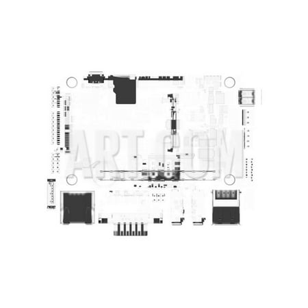 CPU Main Board 3D Rendered White Transparent Print Wall Art By