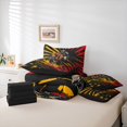 thumbnail image 6 of Manfei Sporty Motorbike 7-Piece King Bedding,Extreme Games King Bed in a Bag,Yellow Red,Black Reversible, 6 of 7