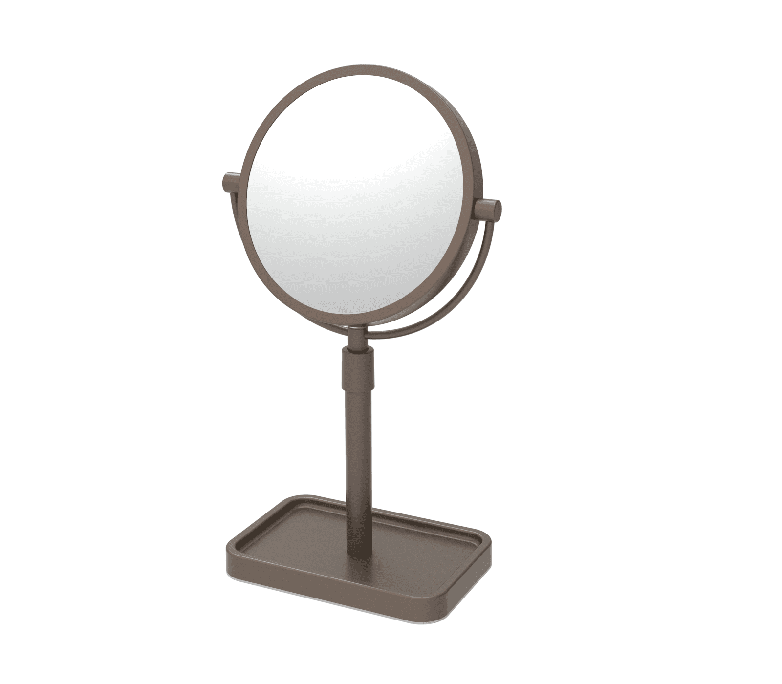 Bronze 6inch Toygogo Bathroom Vanity Double Sided Freestanding Makeup Shaving Mirror 2X Magnify 