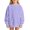 Purple, variant on Ruyang Youth Girls Oversized Sweatshirt Drop Shoulder Crewneck Kids Long Sleeve Pullover Soft Polyester Casual Basic Tops