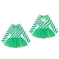 thumbnail image 6 of iiniim Little Girls Candy Cane Costume Christmas Dance Figure Ice Skating Tutu Dress Leotard Dancewear Size 4-14 Green 14, 6 of 7